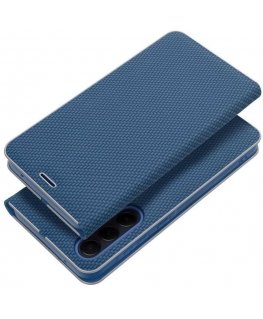 OEM LUNA Book Carbon Case for Xiaomi Redmi Note 14 PRO 5G / 14 PRO PLUS 5G in blue color
