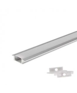 V-tac LED ieliekams profils, melns, 2m, ar vāciņu un montāžas piederumiem