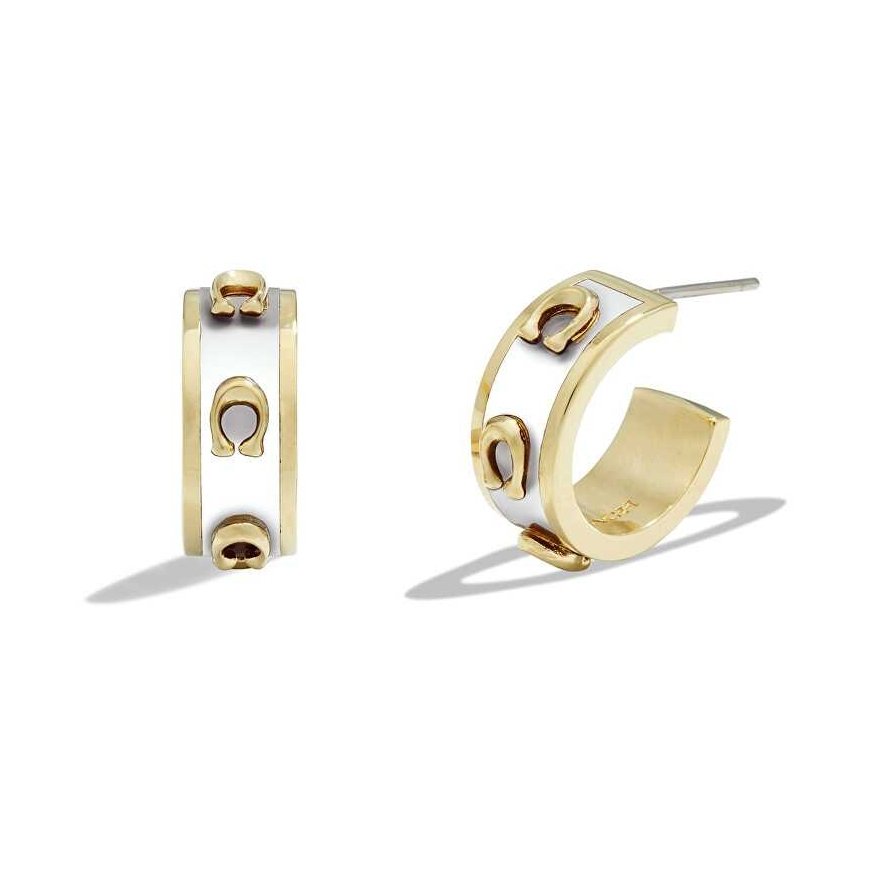 Coach Stylish Semicircular Earrings for Women 37448375GLD100