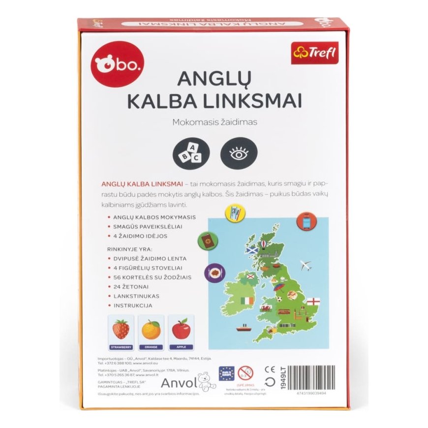 Mokomasis žaidimas „Anglų kalba linksmai“, lietuvių kalba. – 2