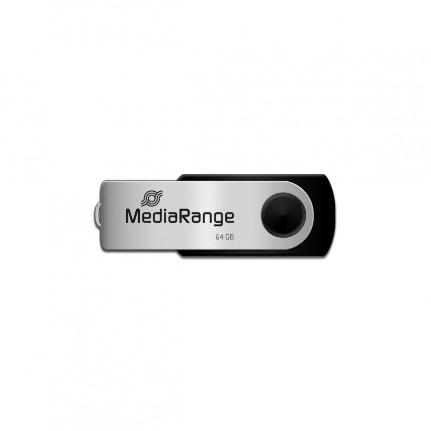 MediaRange 64GB USB 2.0 USB zibatmiņa USB Type-A / Micro-USB Melns, Sudrabs – 3
