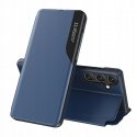 Hurtel Eco Leather View case elegant case with flap and stand for Samsung Galaxy S25 Edge - blue color