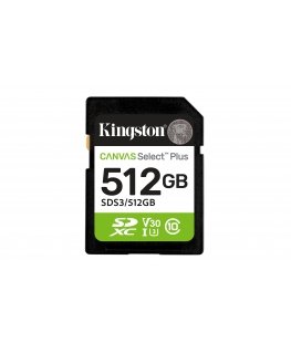 Kingston Technology Canvas Select Plus Gen3 512 GB SD UHS-I Klases 10