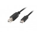 Lanberg CA-USBA-13CC-0030-BK USB kabelis USB 2.0 3 m USB B USB C Melns Lanberg CA-USBA-13CC-0030-BK USB kabelis USB 2.0 3 m USB B USB C Melns