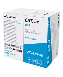 Lanberg LCU5-12CU-0100-S verkkokaapeli Harmaa 100 m Cat.5/Cat.5e U/UTP (UTP)