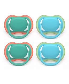 Philips AVENT SCF087/24 соска-пустышка Классическая соска-пустышка Ортодонтический Силиконовый Синий, Бирюзовый