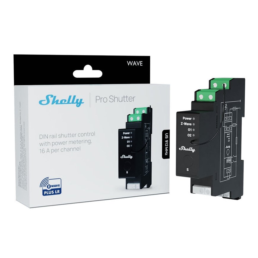 Intelektualus DIN bėgio valdiklis Z-Wave SHELLY Wave Pro Shutter LR – 2
