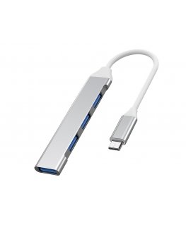 PremiumCord Хаб USB-C на USB3.2 A + 3x USB2.0 A, алюминиевый корпус