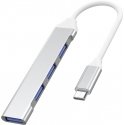 PremiumCord Хаб USB-C на USB3.2 A + 3x USB2.0 A, алюминиевый корпус