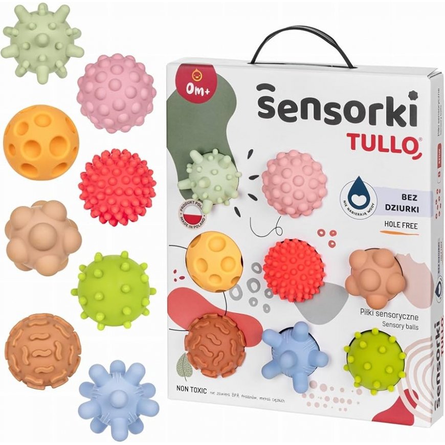 Сенсорные мячики без отверстий TULLO 8 шт.