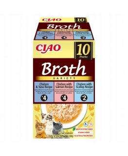 INABA CAT CIAO SULTINIS KATĖM VIENA, ŽUVIS, KREVETĖS 10x40g