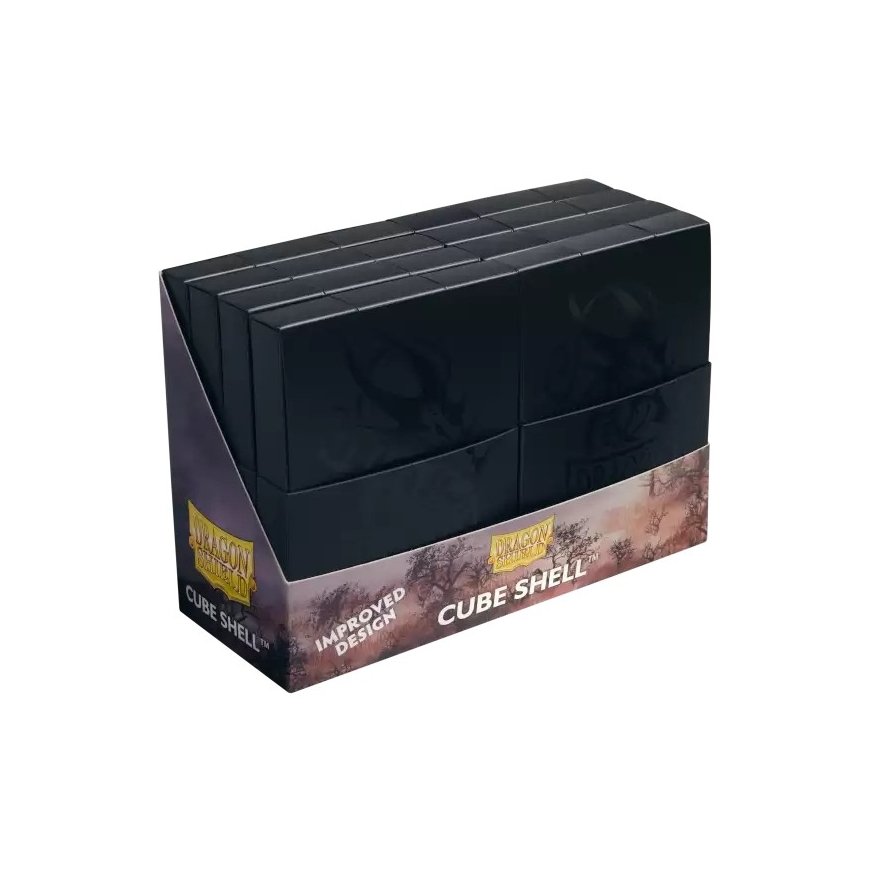 Dragon Shield Double Shell Deck Box - Shadow Black/Black