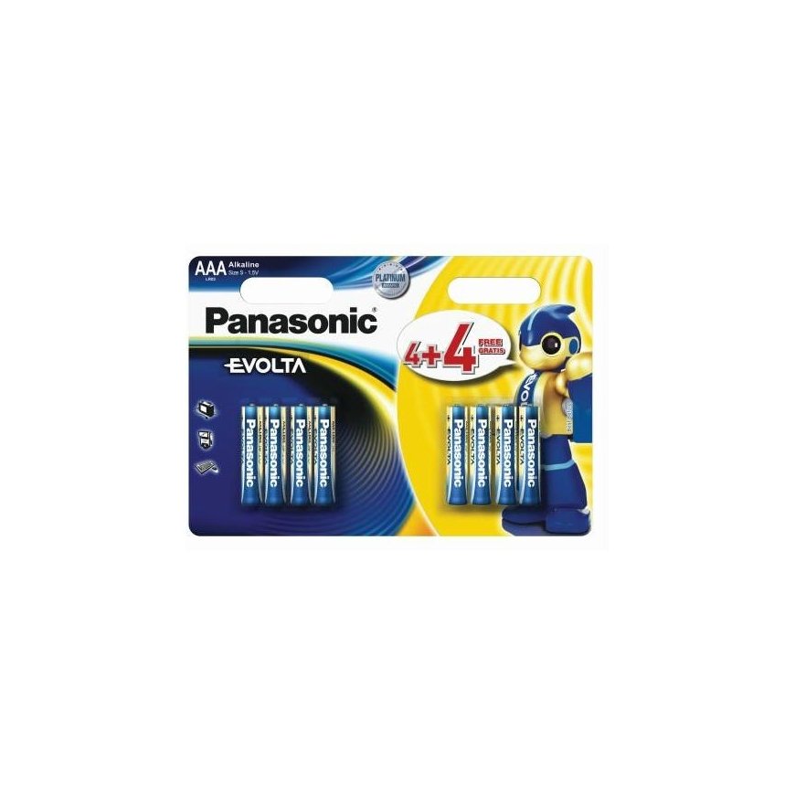 Panasonic Evolta AAA/LR03 Alkalinenakku – (8 kpl pakkauksessa)