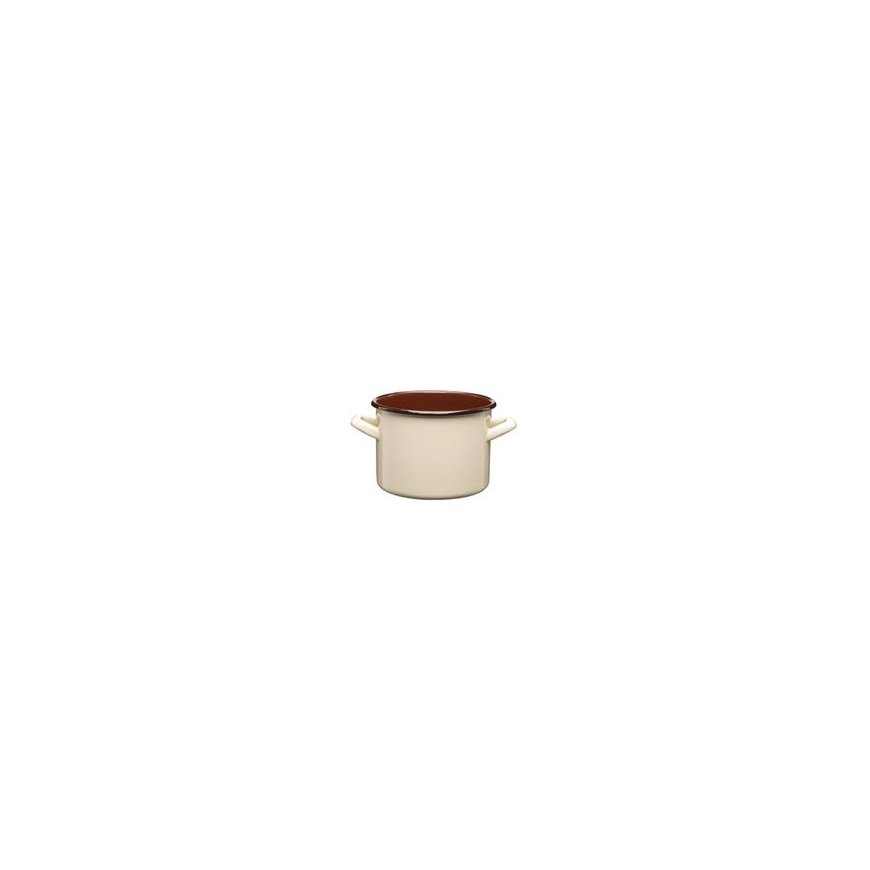 Altom Design Enamelled Saucepan 0.8L Dia. 14cm H. 6.4cm Cream