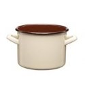Altom Design Enamelled Saucepan 0.8L Dia. 14cm H. 6.4cm Cream Altom Design Enamelled Saucepan 0.8L Dia. 14cm H. 6.4cm Cream