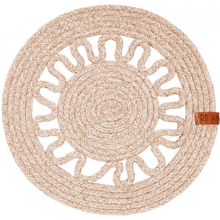 Boho laua vaip 35 cm liiva värv AMBITION – 2