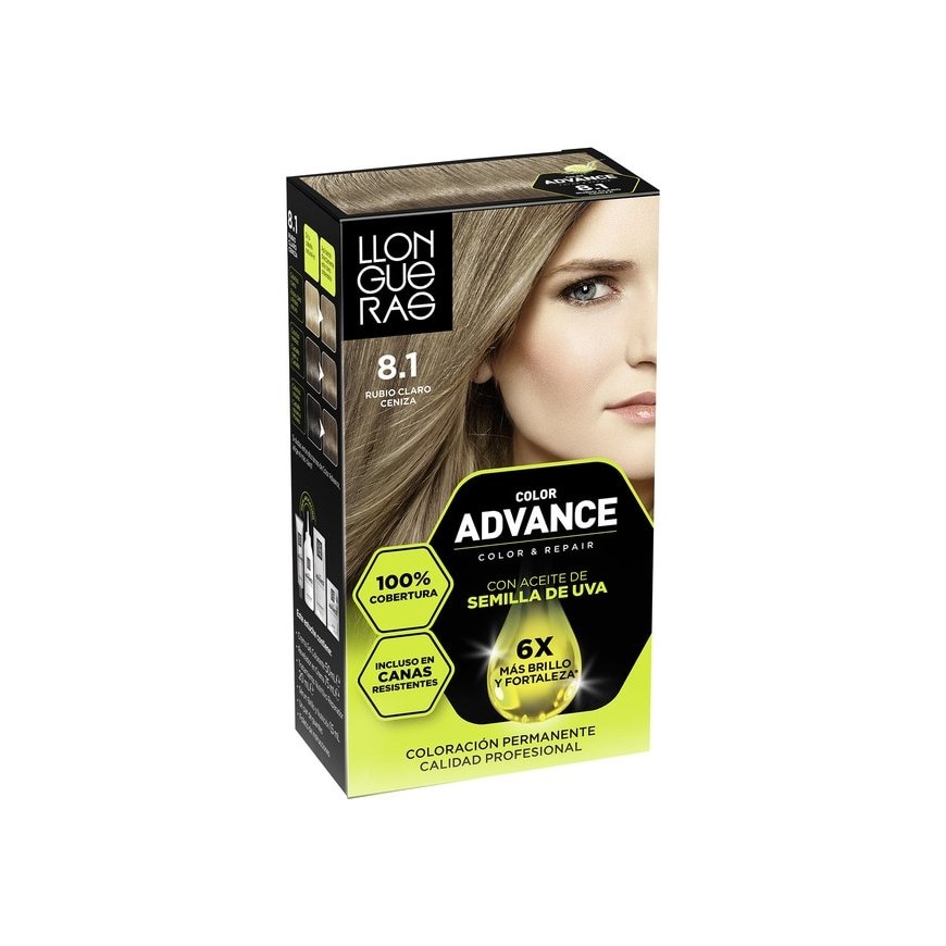 Llongueras COLOR ADVANCE 8,1 - vaaleanharmaa vaaleatukka 1 kpl