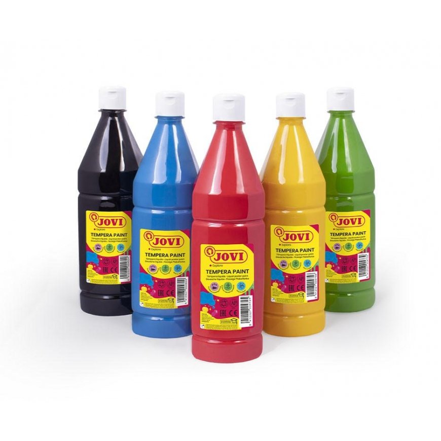 Tempera-pullo JOVI 1000 ml, keltainen – 2