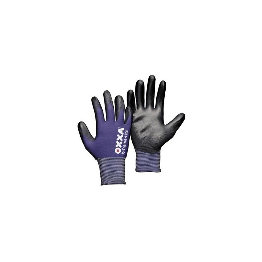Nylon gloves coated with polyurethane OXXA X-Treme-Lite 51-100, exceptionally thin and comfortable, size 8/M