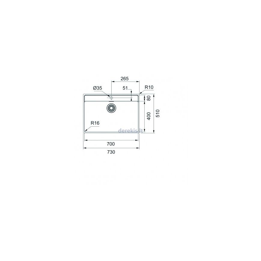 Iegremdējamā izlietne Franke Maris MRX 210-70 TL, 127.0531.917 – 2