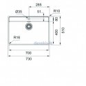 Franke Maris MRX 210-70 TL Sink, 127.0531.917