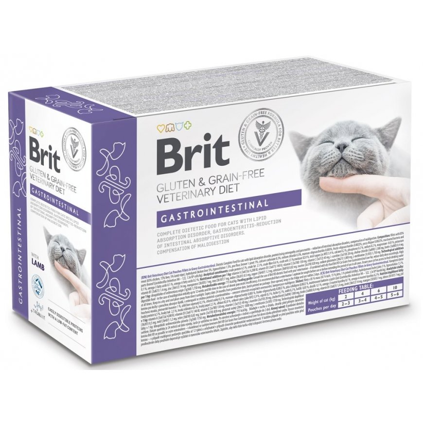 Brit VD Cat Pouch Fillets in Gravy Gastrointestinal 12x85g