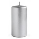 Mondex OPAL MET GLOSS Candle Large Cylinder 7xh17.5cm Silver Paraffin Mondex OPAL MET GLOSS Candle Large Cylinder 7xh17.5cm Silver Paraffin