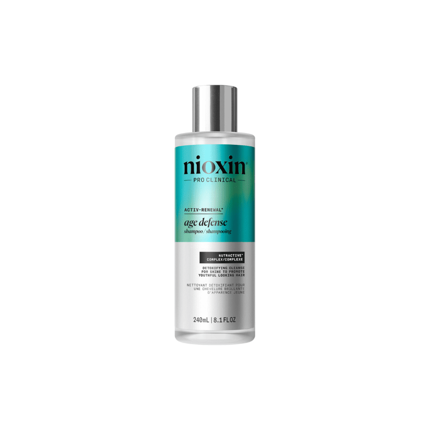 Nioxin AGE DEFENSE pretaging šampūns attīra galvas ādu ar niacīnamīdu 240 ml – 2