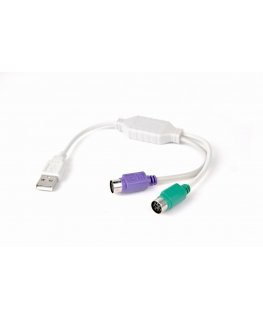 Gembird UAPS12 кабель PS/2 0,3 m 2x 6-p Mini-DIN USB A Белый