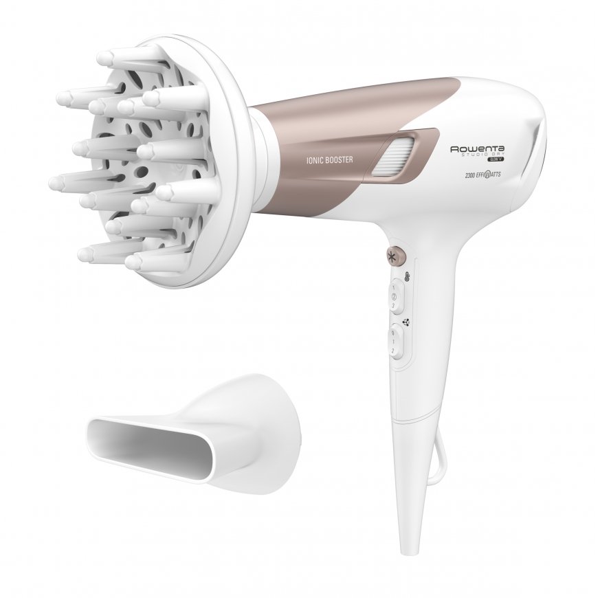Rowenta Studio Dry CV5830 hiustenkuivain 2300 W Beige, Valkoinen