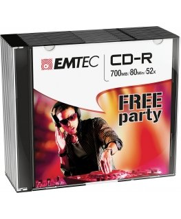 Emtec ECOC801052SL tyhjä CD CD-R 700 MB 52x 10 kpl