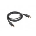Lanberg CA-DPDP-10CC-0018-BK „DisplayPort“ kabelis 1,8 m Juoda