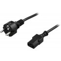 Deltaco DEL-109M maitinimo kabelis Juoda 2 m CEE7/7 IEC C13 Deltaco DEL-109M maitinimo kabelis Juoda 2 m CEE7/7 IEC C13