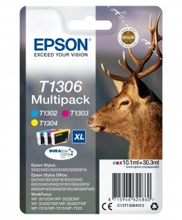 Epson Stag T1306 rašalo kasetė 1 vnt Originalus Didelė (XL) išeiga Žydras, Rausvai raudona, Geltona