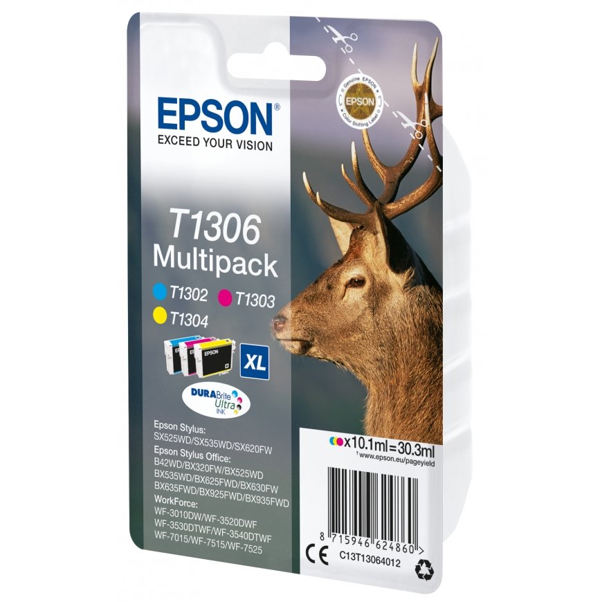 Epson Stag T1306 струйный картридж 1 шт Подлинный Высокая (XL) Голубой, Пурпурный, Желтый – 2