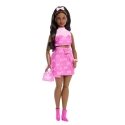 Barbie Deluxe Style Fashion Doll 10 in Pink Denim Top & Skirt Set with Bow Print, Black Hair Barbie Deluxe Style Fashion Doll 10 in Pink Denim Top & Skirt Set with Bow Print, Black Hair