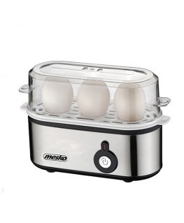 Mesko Home MS 4485 egg cooker 3 egg(s) 210 W Black, Silver, Transparent