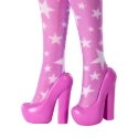 Barbie Deluxe Style Fashion Doll 11 in Pink Denim Star-Print Dress, Black Hair in Bun