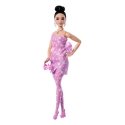 Barbie Deluxe Style Fashion Doll 11 in Pink Denim Star-Print Dress, Black Hair in Bun