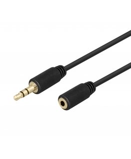 Deltaco 180014 garso kabelis 5 m 3.5mm Juoda