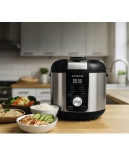 Gastroback Rice Control Low Carb & Steam rice cooker 3 L 450 W Black, Stainless steel