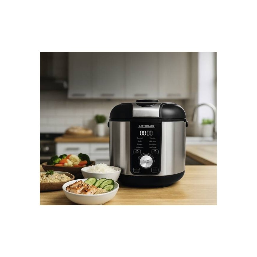 Gastroback Rice Control Low Carb & Steam скороварка для риса 3 L 450 W Черный, Нержавеющая сталь