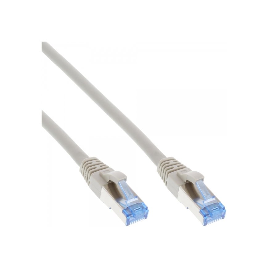 InLine Patch Cable S/FTP PiMF Cat.6A halogen free 500MHz grey 1m