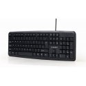 Gembird KB-U-103 tastatūra USB Amerikāņu angļu valoda Melns