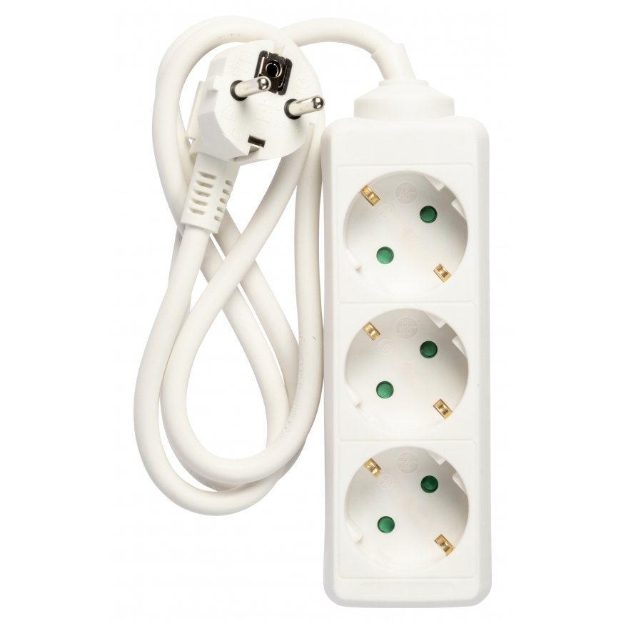 Nordic Quality 322129 elektros tinklo ilgintuvas 1 m 3 AC išvestis(ys / čių) Vidaus Balta