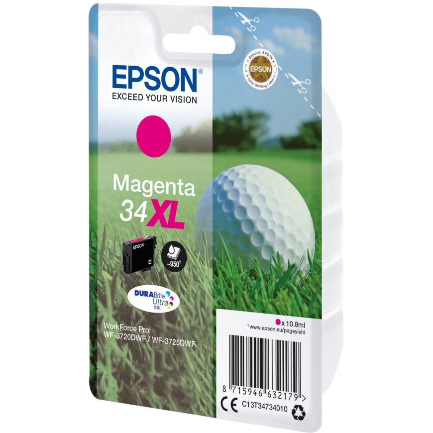 Epson Golf ball C13T34734010 tindikassett 1 tk Originaal High (XL) Yield Magenta – 2