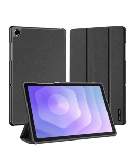 Galaxy Tab A9 Plus / Tab A11 Plus Domo Series Tri-fold Stand PU Leather Tablet Cover Black