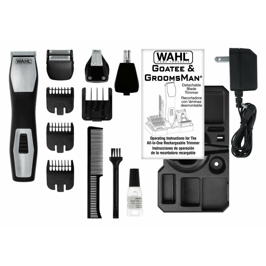 Wahl GroomsMan Pro Battery Black, Stainless steel – 3