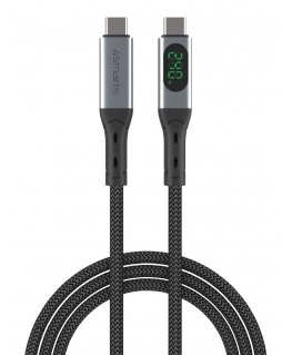 4smarts 541438 USB cable USB4 Gen 2x2 1.5 m USB C Black, Grey