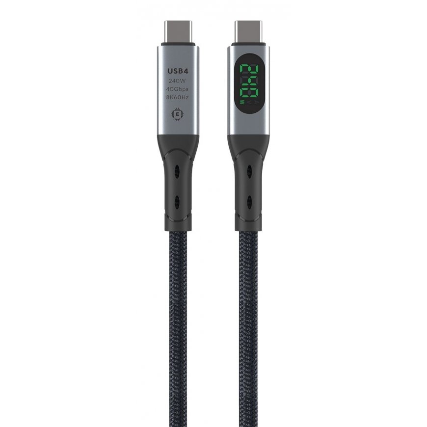 4smarts 541438 USB cable USB4 Gen 2x2 1.5 m USB C Black, Grey – 3